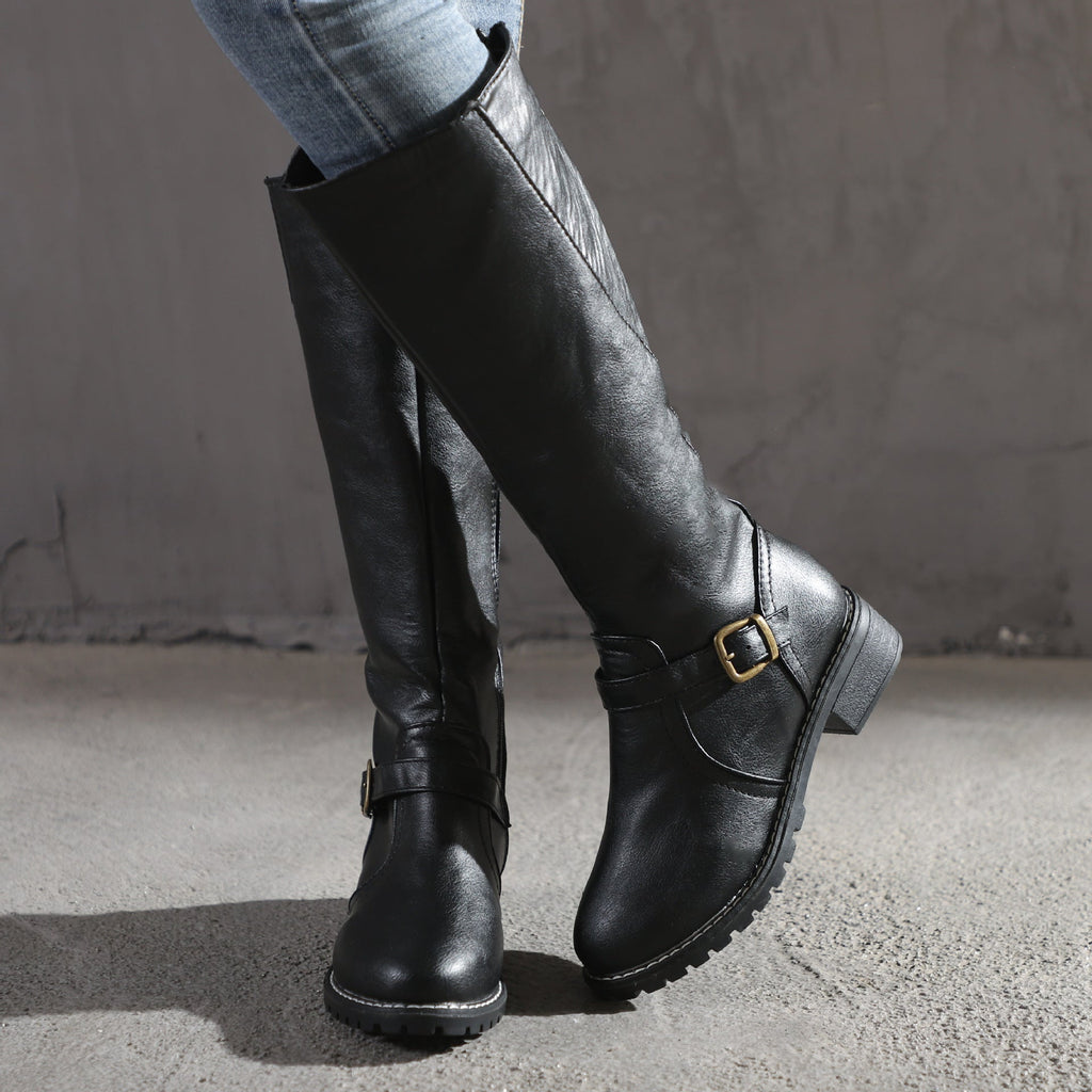 Roland | Womens Winter Warm Lace Up Leather Ankle Boots - 2