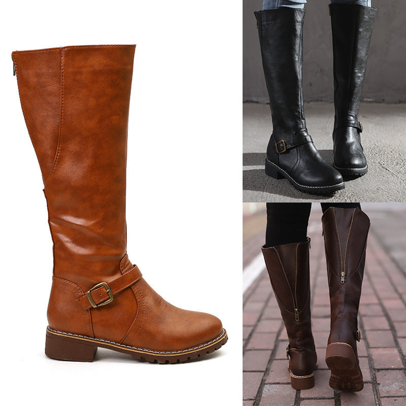 Roland | Womens Winter Warm Lace Up Leather Ankle Boots - 4