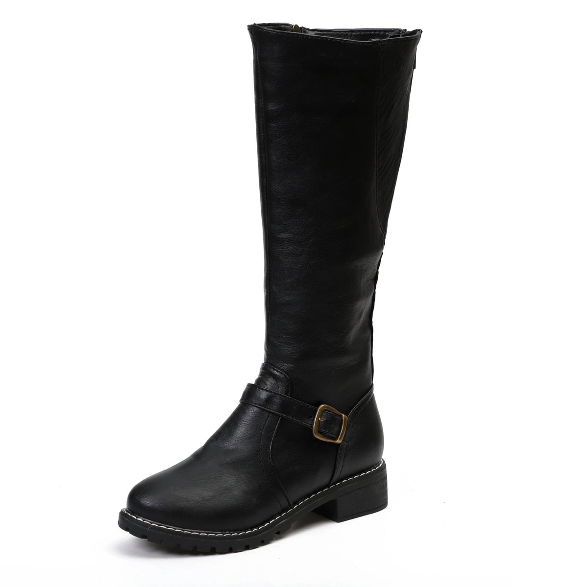 Roland | Womens Winter Warm Lace Up Leather Ankle Boots - Black