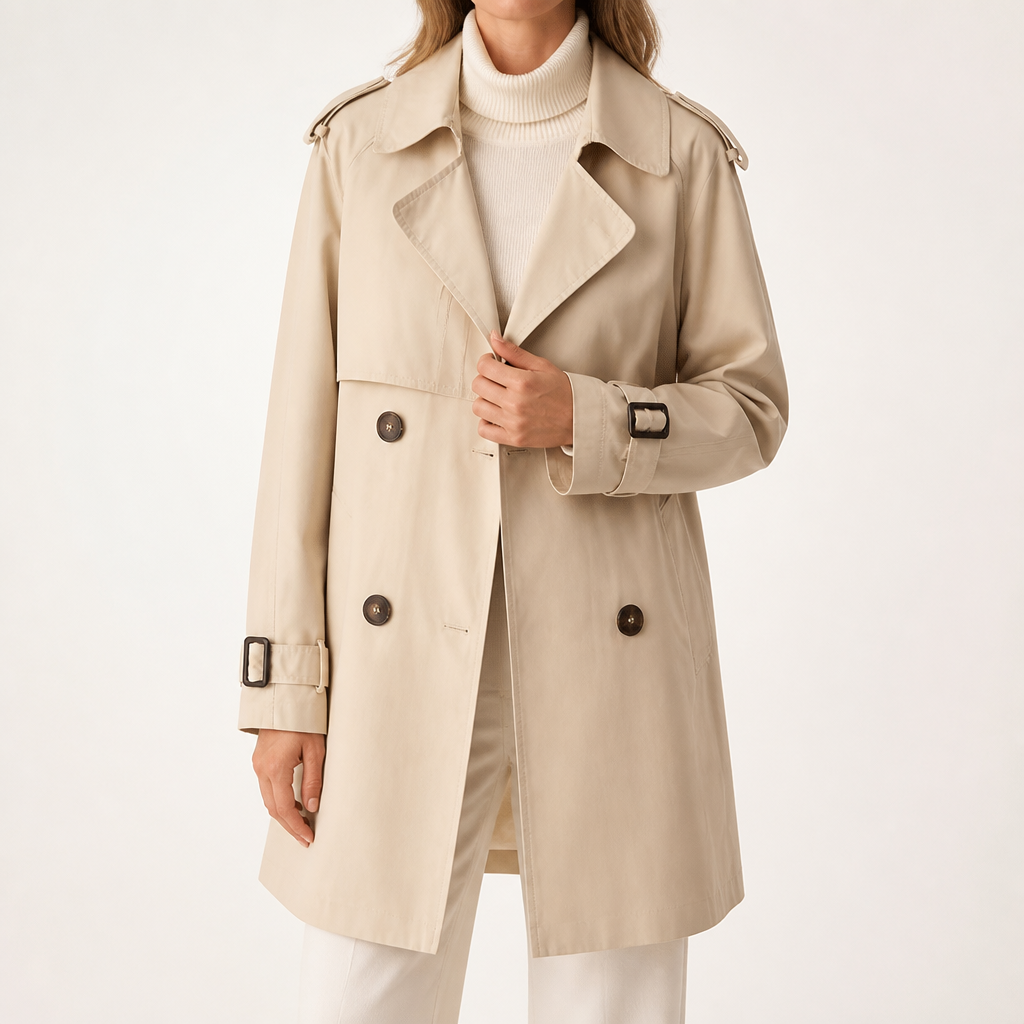 Rosalind | Womens Short Windbreaker Lightweight Casual Outdoor Coat, Off White