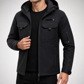 Rosamund | Mens Waterproof Fleece Lined Windproof Hiking Jacket, Black