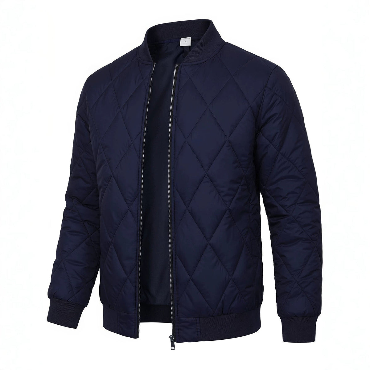 Roscoe | Mens Quilted Bomber Winter Jacket, Navy