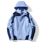 Rosalind Waterproof Hooded Windbreaker - Light Blue