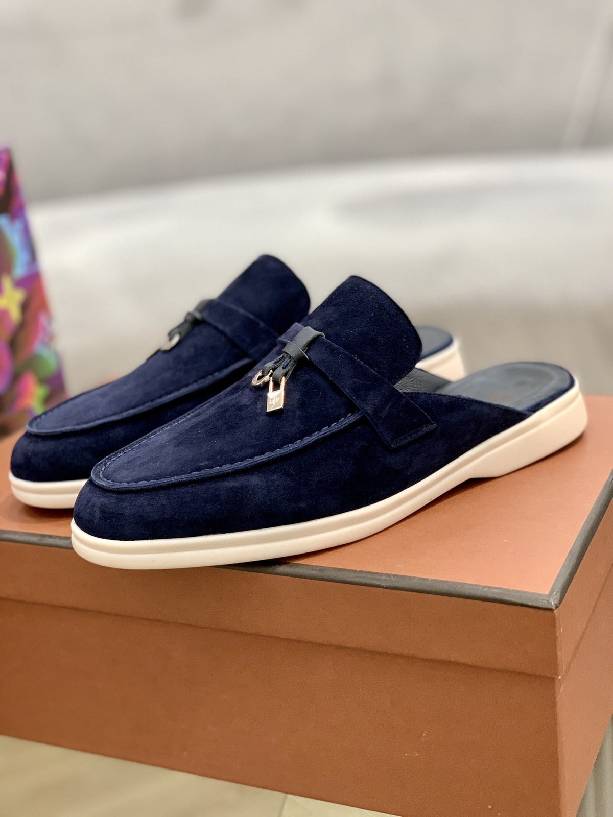 Sasha | Womens Closed Toe Leather Slip On Mules - 15