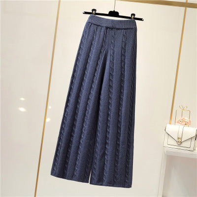 Seraphine | Womens Knit Vest Jumper and Wide Leg Trousers Set - Blue