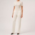 Seraphine | Womens Knit Jumper Vest Wide Leg Trousers Clothing Set, Off White