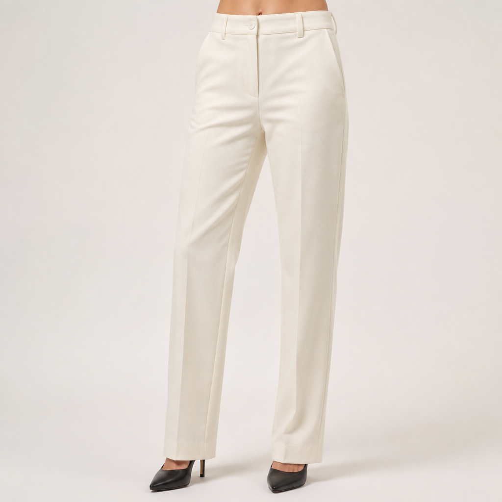 Seraphine | Womens Knit Jumper Vest Wide Leg Trousers Clothing Set, Off White