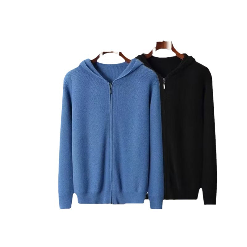 Soren | Mens Knitted Hooded Zip Up Jumper Sweater Cardigan - 5