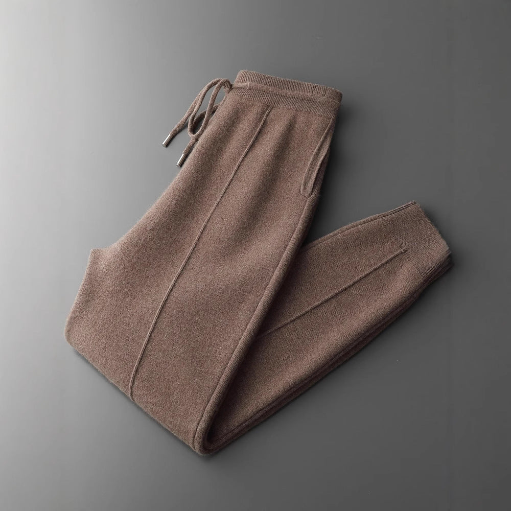 Sutton | Mens Wool Knitted Joggers Trousers Sweatpants Elasticated Waist Bottoms - 3