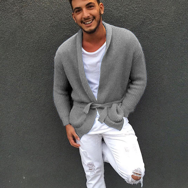 Thaddeus | Mens Knit Button Cardigan - 3