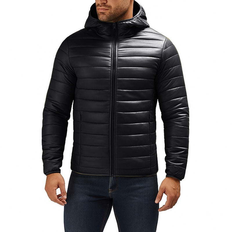 Tobias | Mens Hooded Padded Cotton Winter Light Jacket - 2