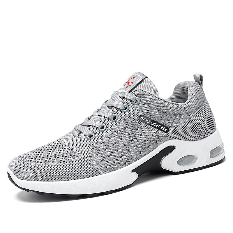 Tobin | Mens Knit Cushioned Running On Shoes - Grey