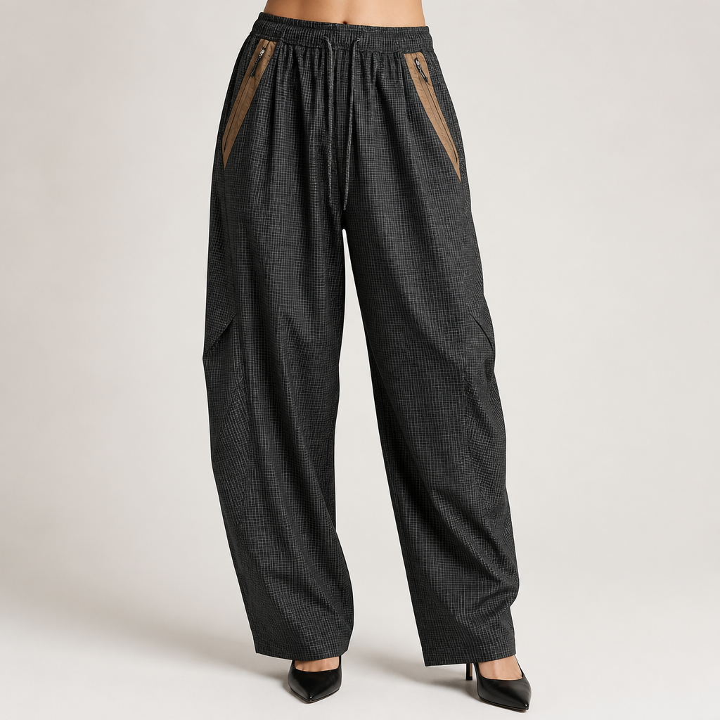Tove | Womens Trousers Wide Leg High Waisted Casual Pants, Black