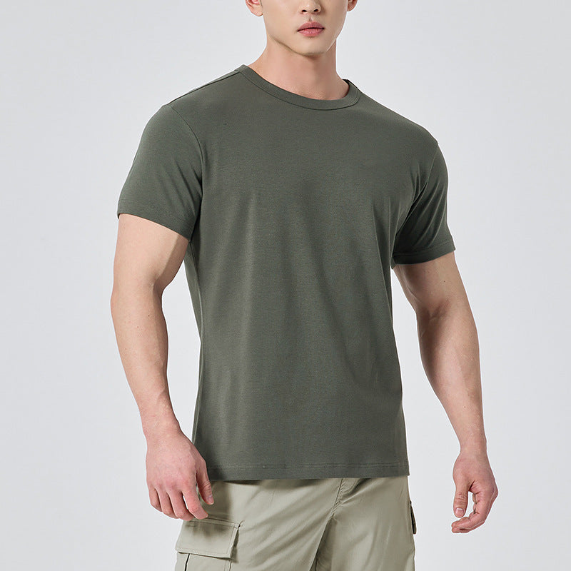 Ulysses | Mens Fitness Sports Quick Dry Short Sleeve T Shirt - Army Green
