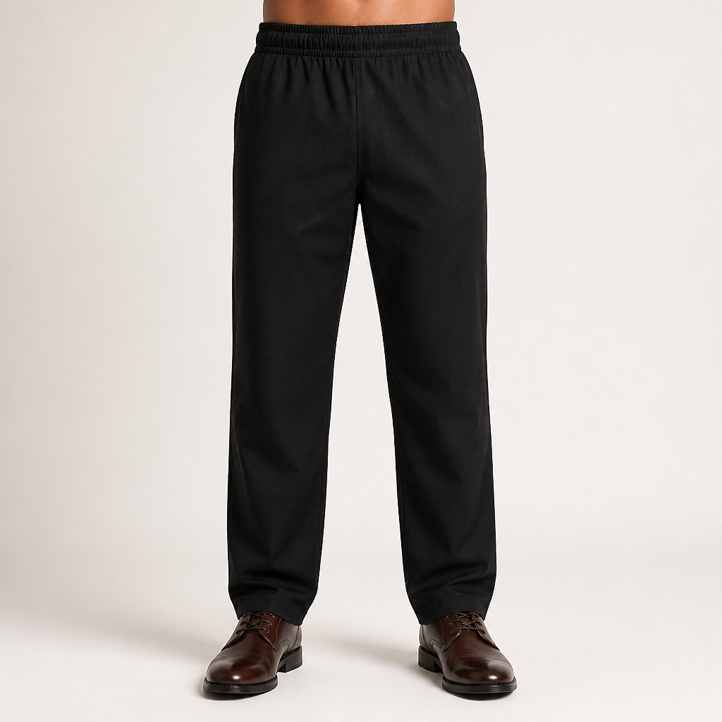 Une | Mens Waterproof Trousers Rain Pants Over Trousers Windproof, Black