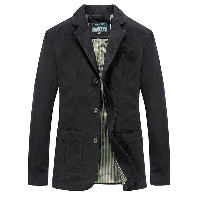Wade | Mens Cotton Suit Collar Casual Jacket - 3