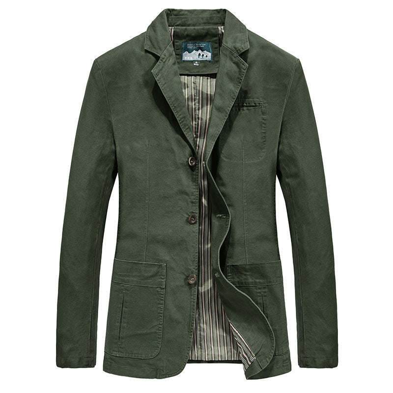 Wade | Mens Cotton Suit Collar Casual Jacket - 4