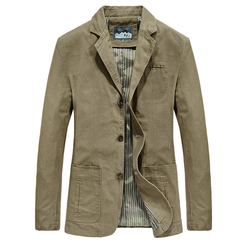 Wade | Mens Cotton Suit Collar Casual Jacket - 5