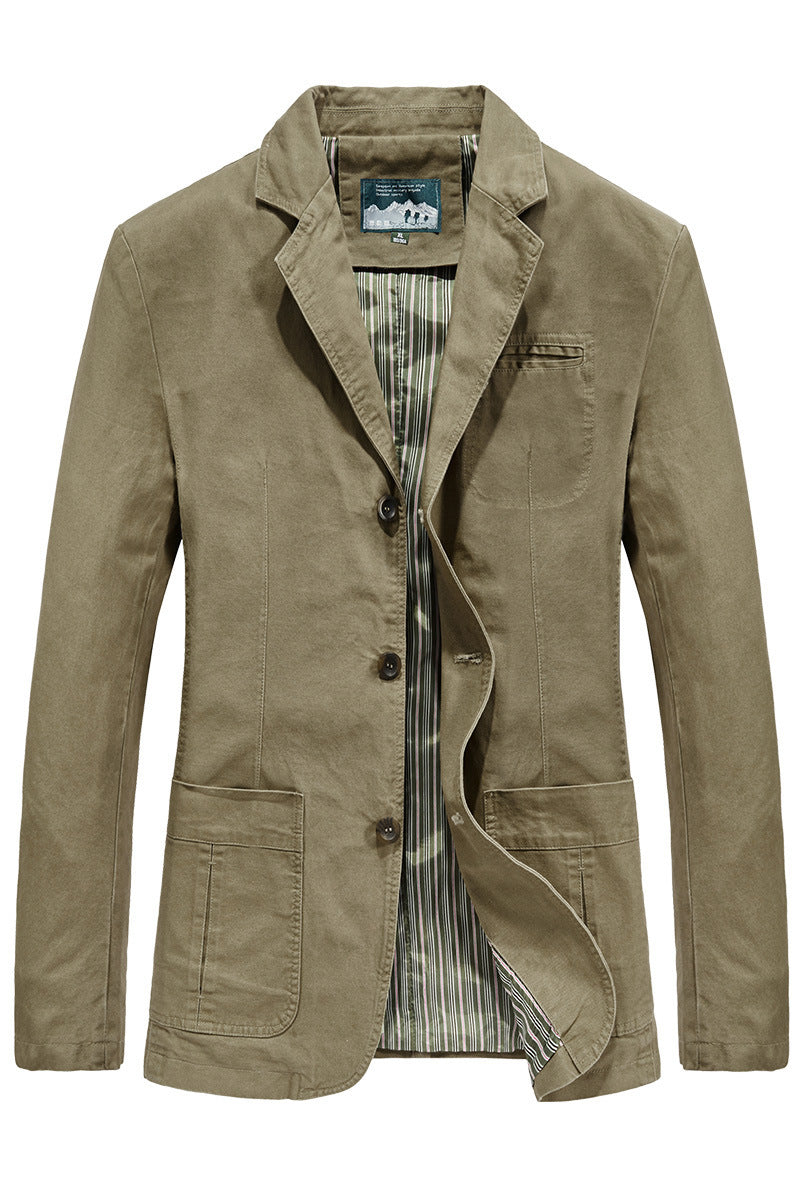 Wade | Mens Cotton Suit Collar Casual Jacket - 6