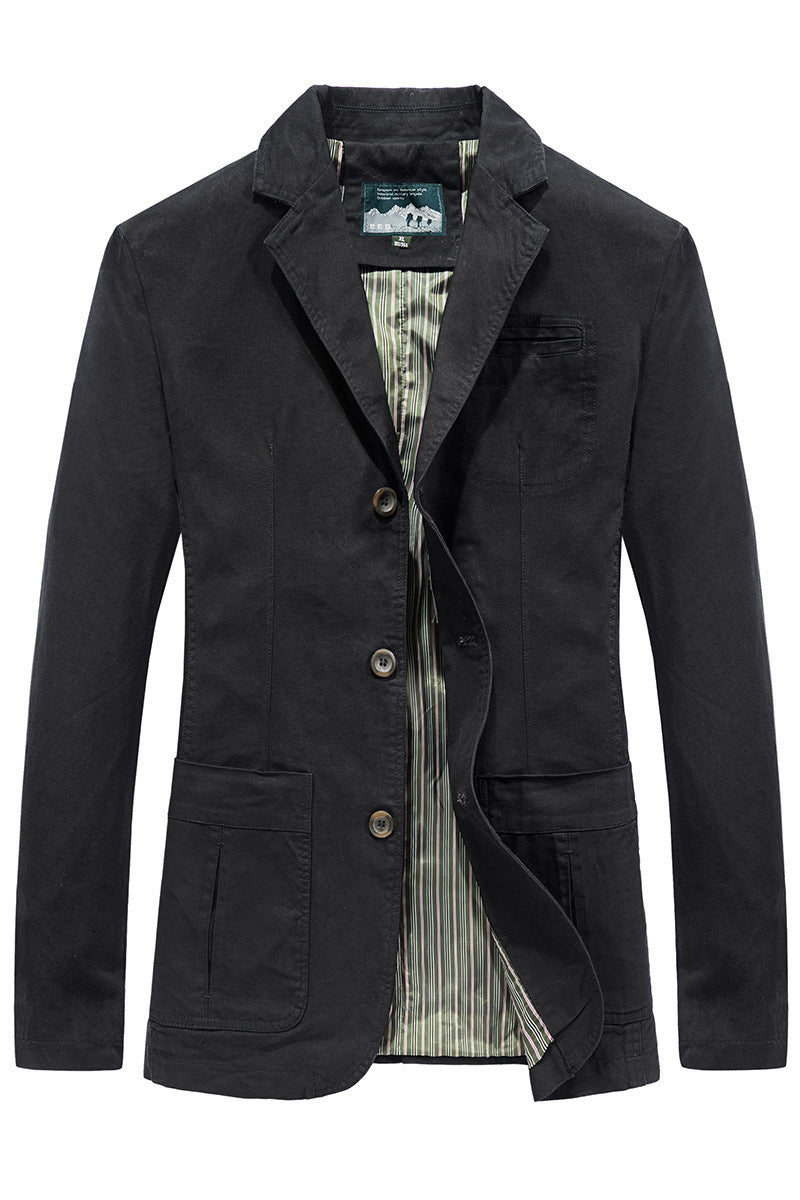 Wade | Mens Cotton Suit Collar Casual Jacket - 7