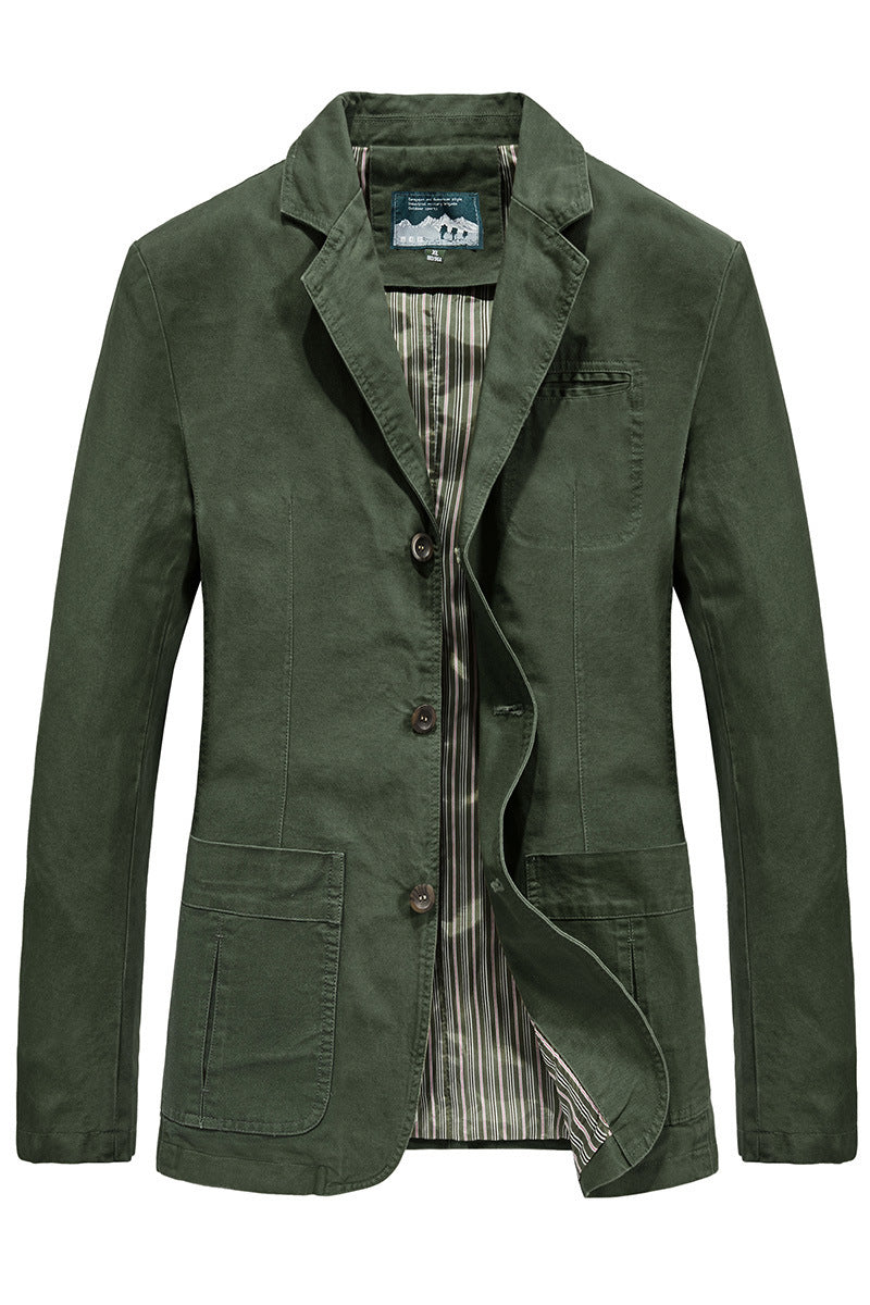 Wade | Mens Cotton Suit Collar Casual Jacket - 8