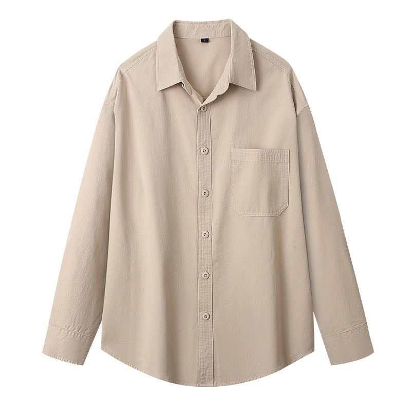 Wells | Mens Cotton Workwear Shirt Jacket - Oatmeal