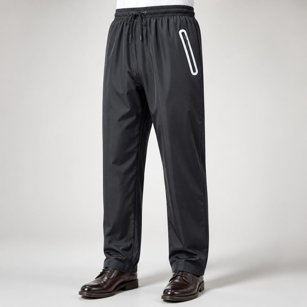 Willa | Mens Waterproof Trousers Rain Pants Over Trousers Windproof, Black 2