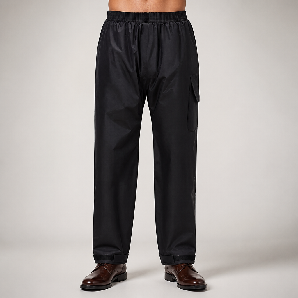 Willa | Mens Waterproof Trousers Rain Pants Over Trousers Windproof, Black 4