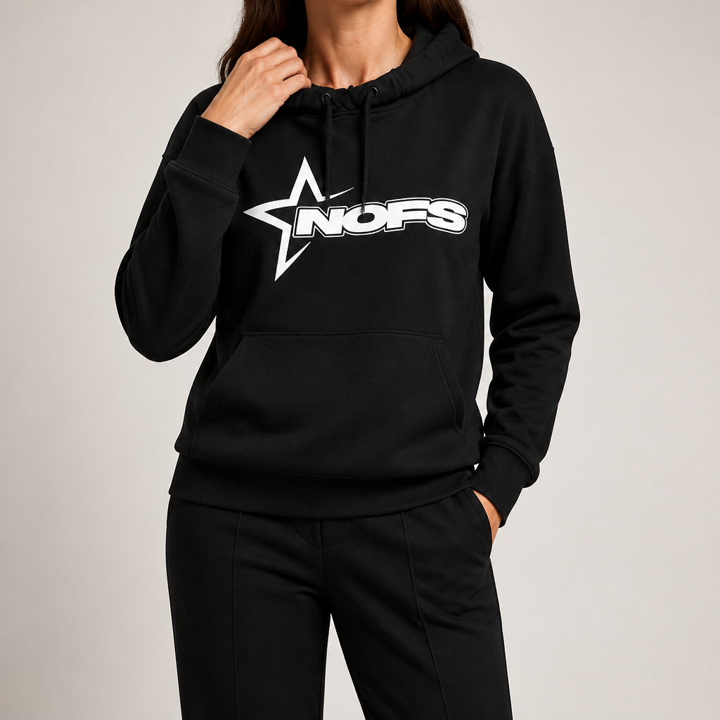 Zeb | Womens Hoodie Fleece Lined Zip Up Sweatshirt, Black 2